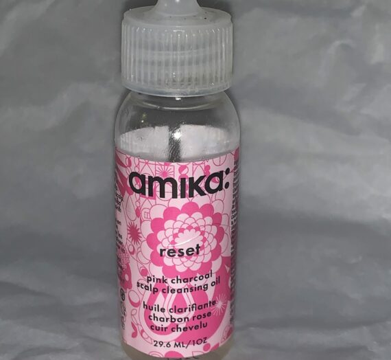 Amika reset pink charcoal scalp cleansing oil