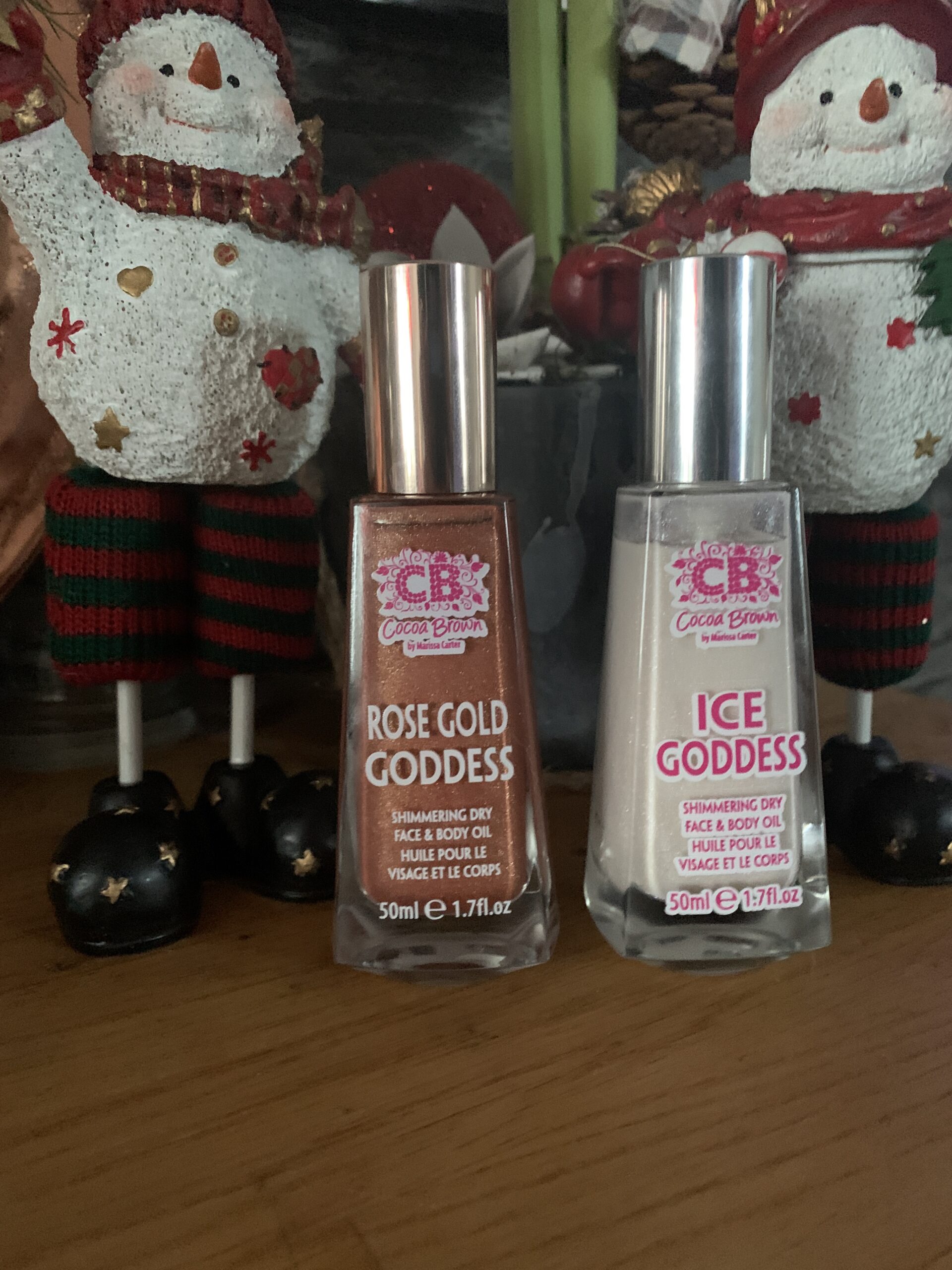 Cocoa Brown shimmering dry face & body oil