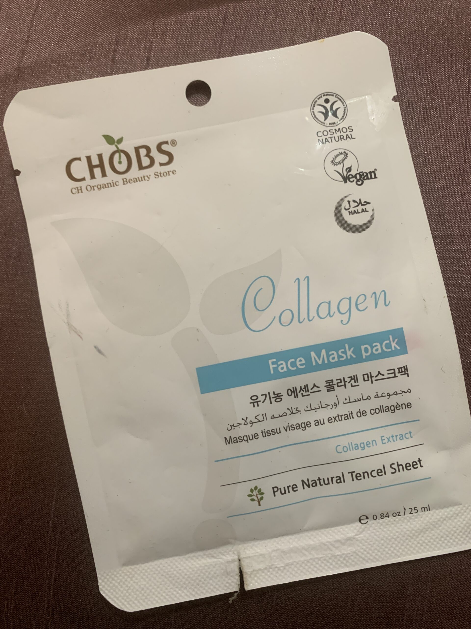 Chobs Collagen face mask pack