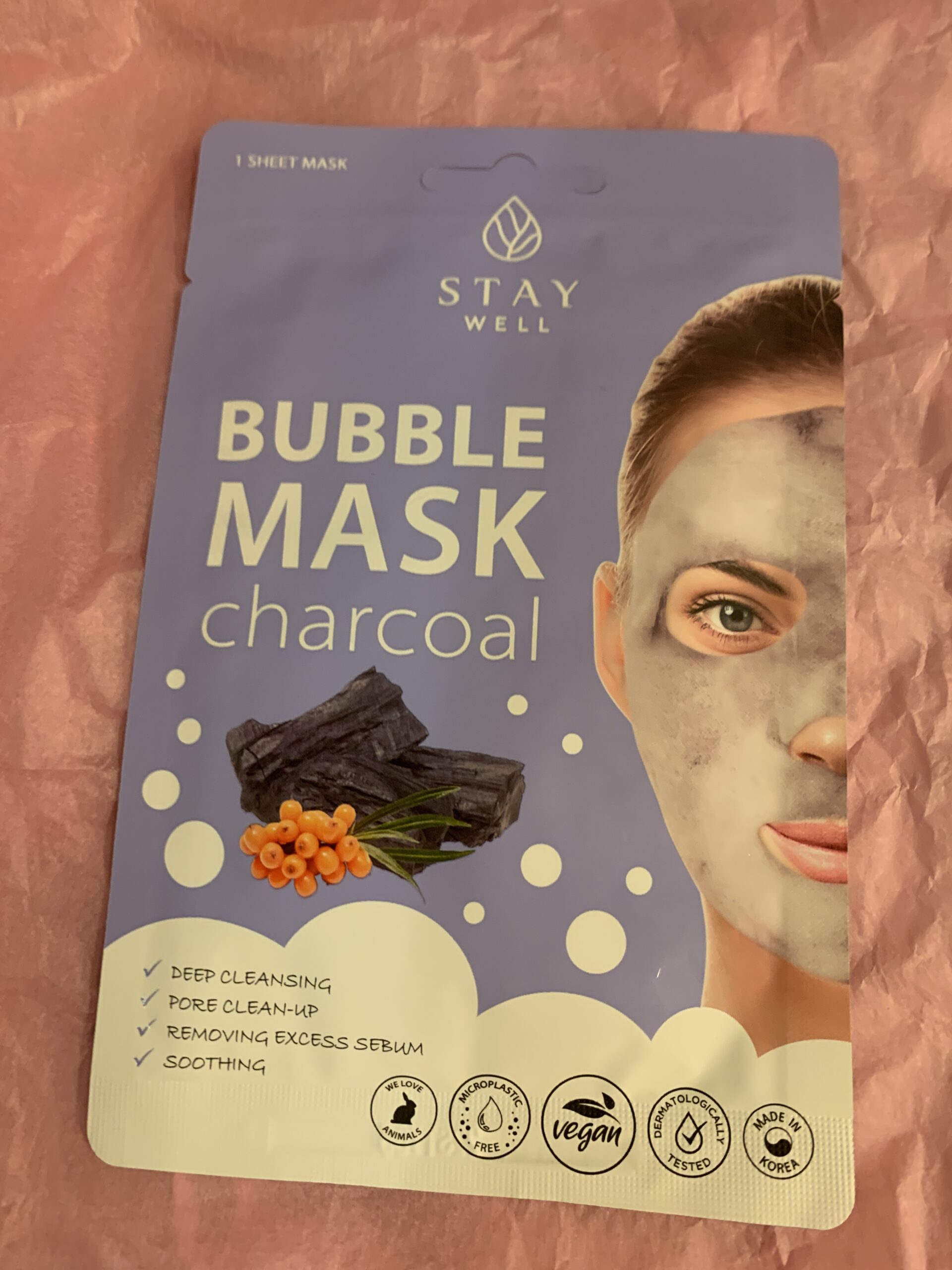 Stay Well bubble mask charcoal