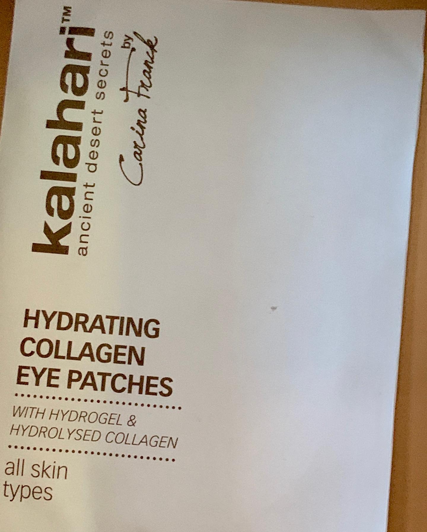 Kalahari hydrating collagen eye patches